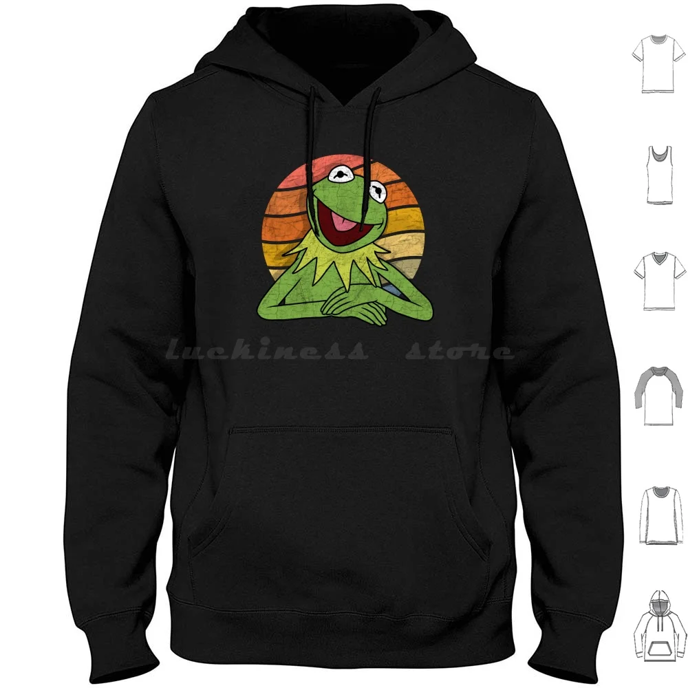 The Frog Hoodies Long Sleeve The Frog Frog Tv Shows 70s Retro Fozzie Jim Henson Show Cookie Monster Kids