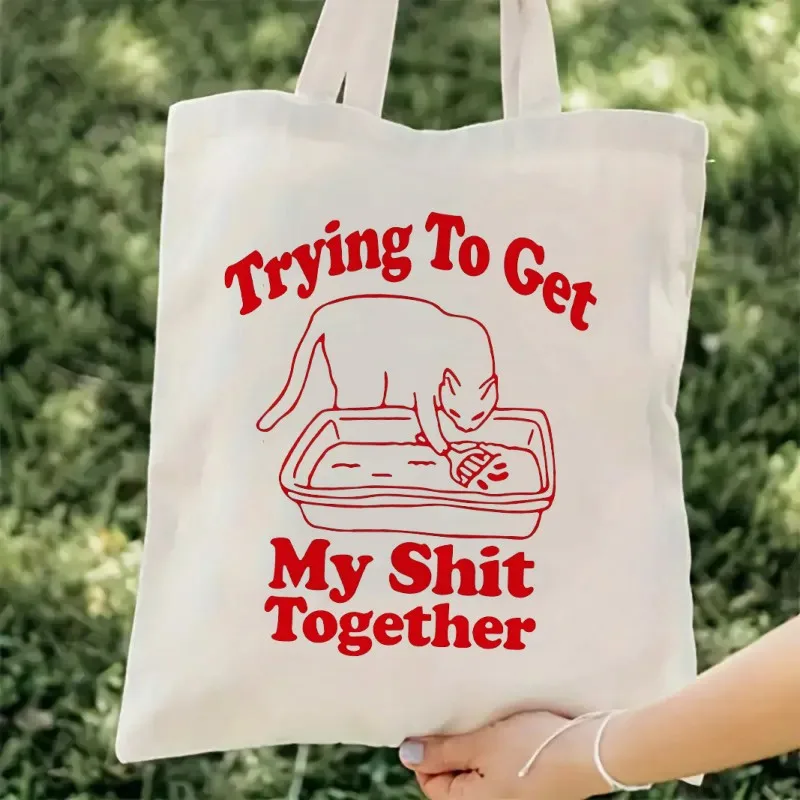 

I Baked You Some Shut The Fucupcakes Canvas Tote Bag Books Female Cosmetic Bag Large Shopping BagShoulder Handbag Girl Handbags