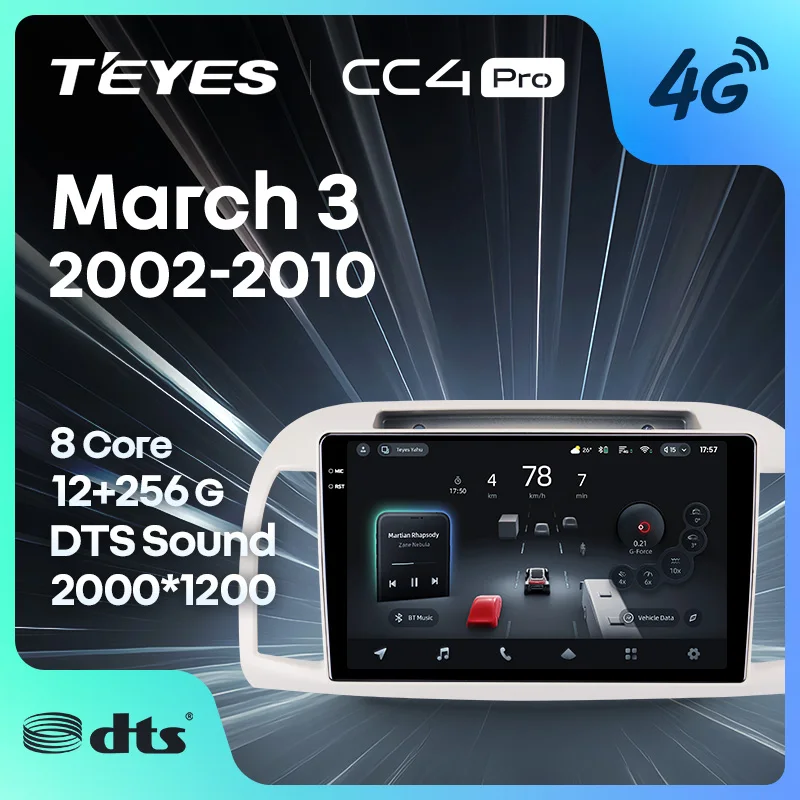 TEYES CC4 PRO For Nissan March 3 K12 2002 - 2010 CarPlay Radio Multimedia Stereo Car play Android Auto 2DIN Autoradio