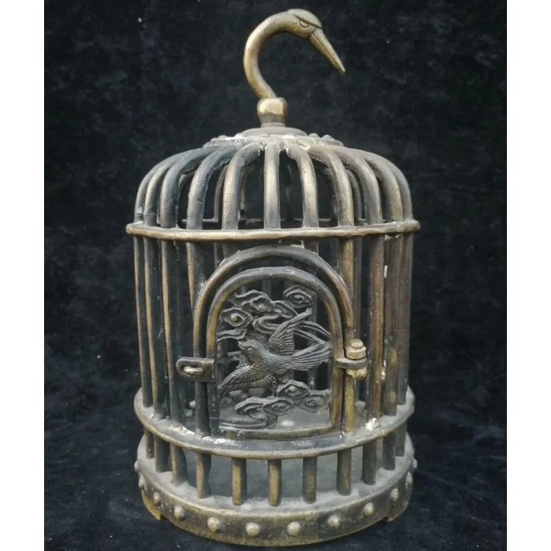 

Pure Copper Home Bird Cage Copper Ware Ornaments Brass Antique Antique Antique Metal Crafts Collection