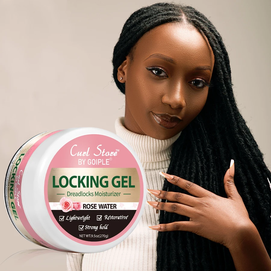 GOIPLE Locking Gel 9.5 oz Dreadlocks Moisturizer for Braids and Locs, Strong Hold, No Flake, Lightweight, Styling Gel
