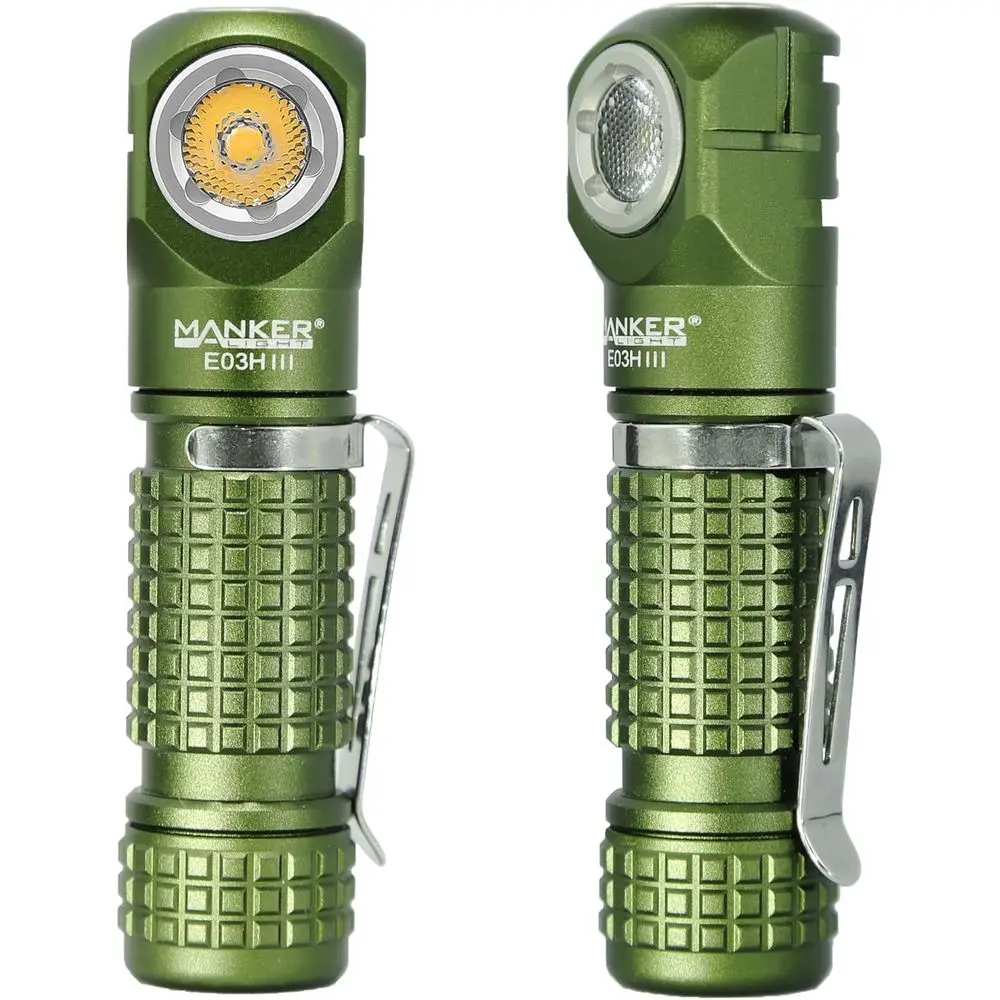 

Перезаряжаемый мини-фонарик с клипсой - угловой фонарик EDC AA с углом наклона 90 градусов, с ремешком и магнитным основанием (4000K, высокий CRI)