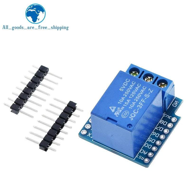 TZT 1 channel Relay Shield for Wemos D1 mini Relay Module Smart Electronics