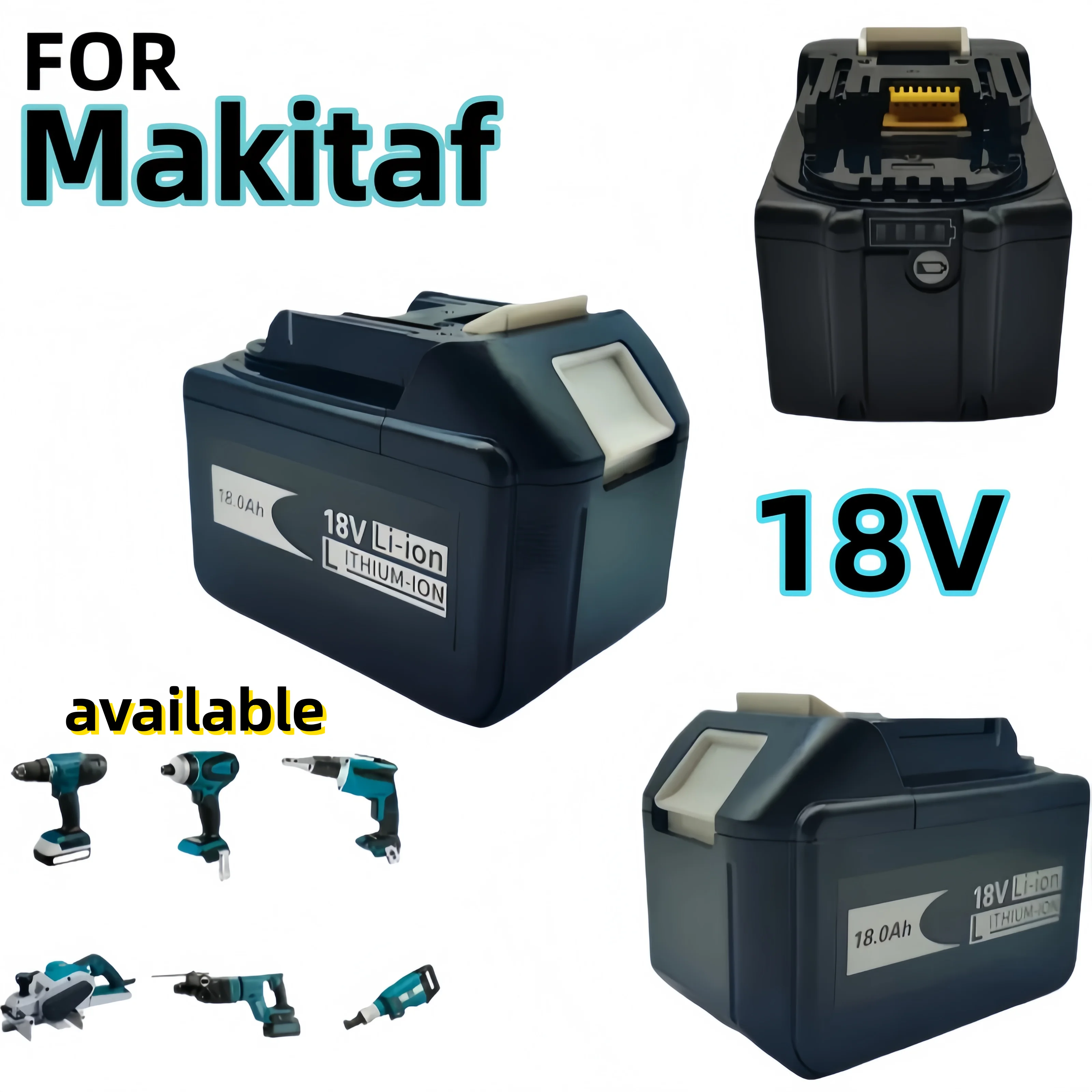 

for Makitaf replacement of universal 18V charger lithium battery BL1860 BL1850B BL1850 BL1840 BL1830 electric tools.with charger