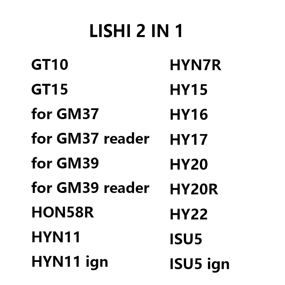 Lishi 2 in 1 Tool B111 FO38 CY24 CY24-Trunk CY24R-2021 DWO4R DWO5 NSN14 MIT8 MIT11 MAZ24