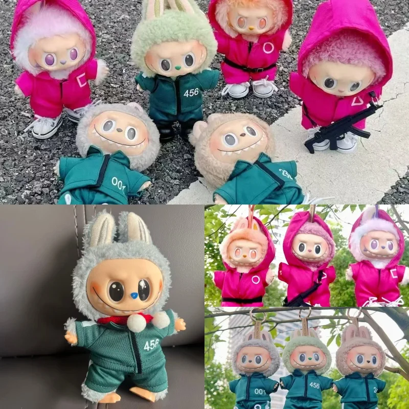 ファッション 15 17 センチメートルラビュブ人形用高級ジャケット服おもちゃ韓国 Kpop アイドルイカジャンプスーツクールブラックマスク服アクセサリー