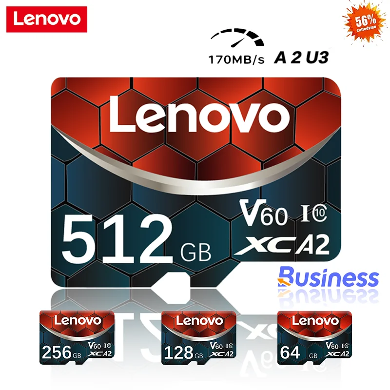 Lenovo High Speed SD Card 512GB Original TF Card 64GB Micro TF SD Card 128GB 256GB Tarjeta Micro Memory Card For Phone Camera PC