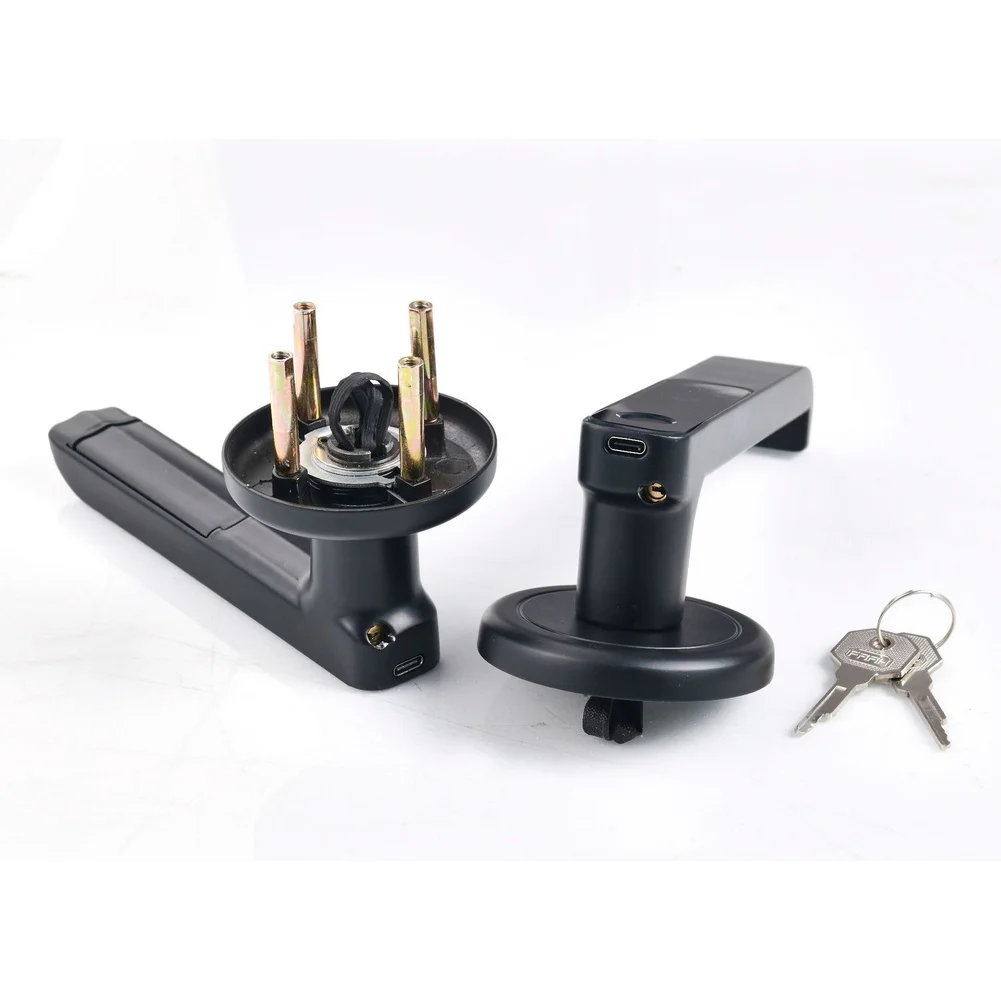 

For Wood Door Fingerprint Lock Wireless Keyless Entry with App Remote Control Password Mechanical Key No Drill Needed