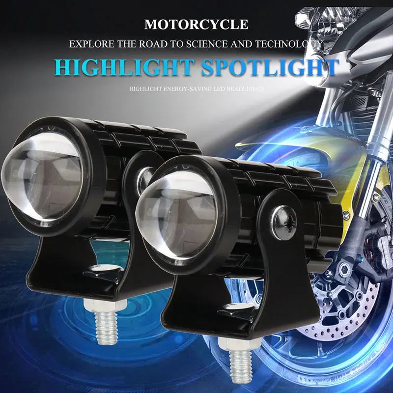 

2pcs 80V Motorcycles Headlight lamp CSP LED Laser Lens light Spotlight Auxiliary Light Hi and low Emit Fog Driving Light for ATV