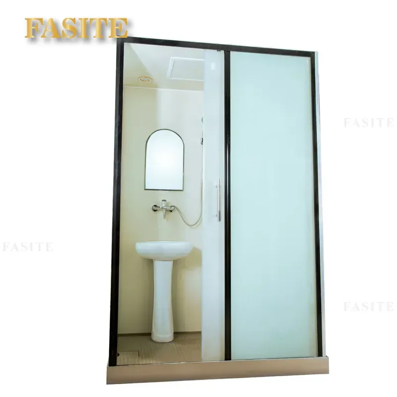 For SMC Integrated Shower Room Waterproof Bathroom Stall Simple Household Toilet Bath Cabin Rural Home Use Easy Install