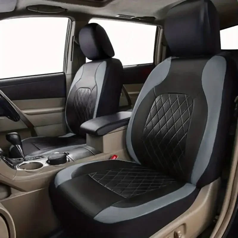 Luxury PU Leather Car Seat Cover Set Full Coverage Anti-Scratch Fits Sedan/SUV/Truck Universal Protection Easy Installation Amag