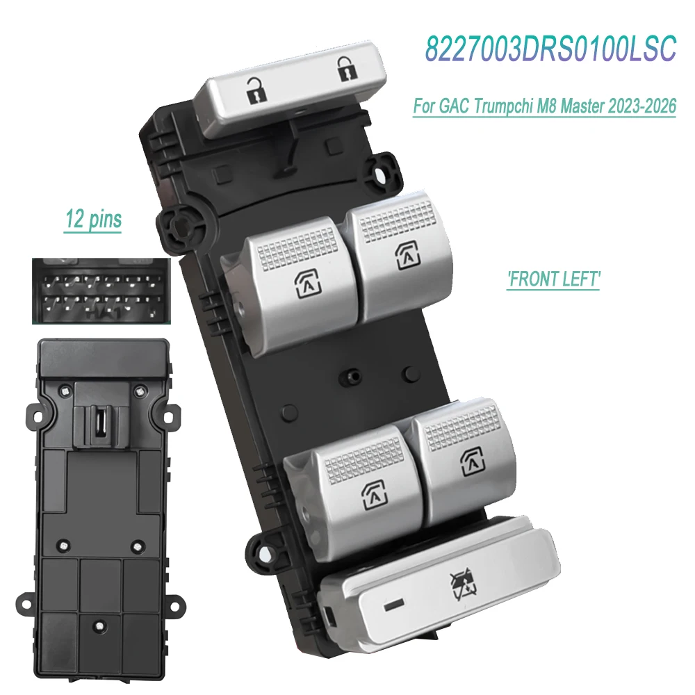 8227003DRS0100LSC Car Power Window Master Switch Glass Lift Control Switch For GAC Trumpchi M8 Master 2023 2024 2025 2026