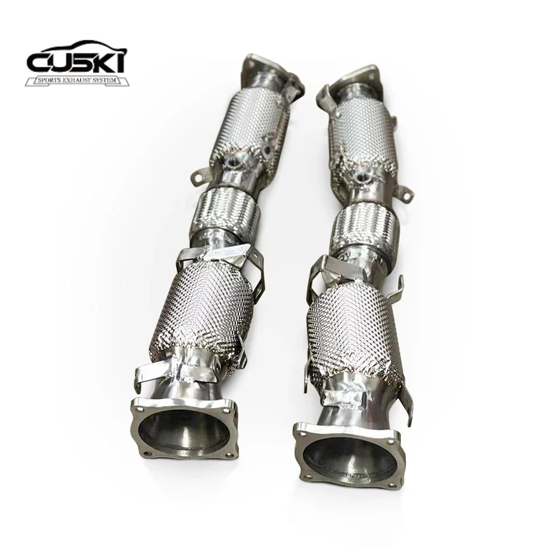 Stainless Steel Automotive Exhaust Downpipe With Heat shield converter Headers for Acura NSX 3.5T 2016-2022 Car exhaust Increase