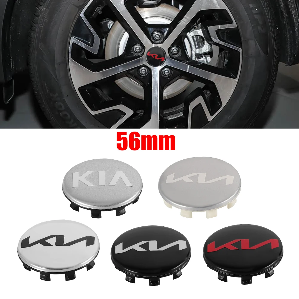 4 pçs 56mm centro da roda do carro hub caps acessórios de automóveis para kia k3 k5 rio sportage ceed 3 4 k6 picanto optima sorento sorento kx1
