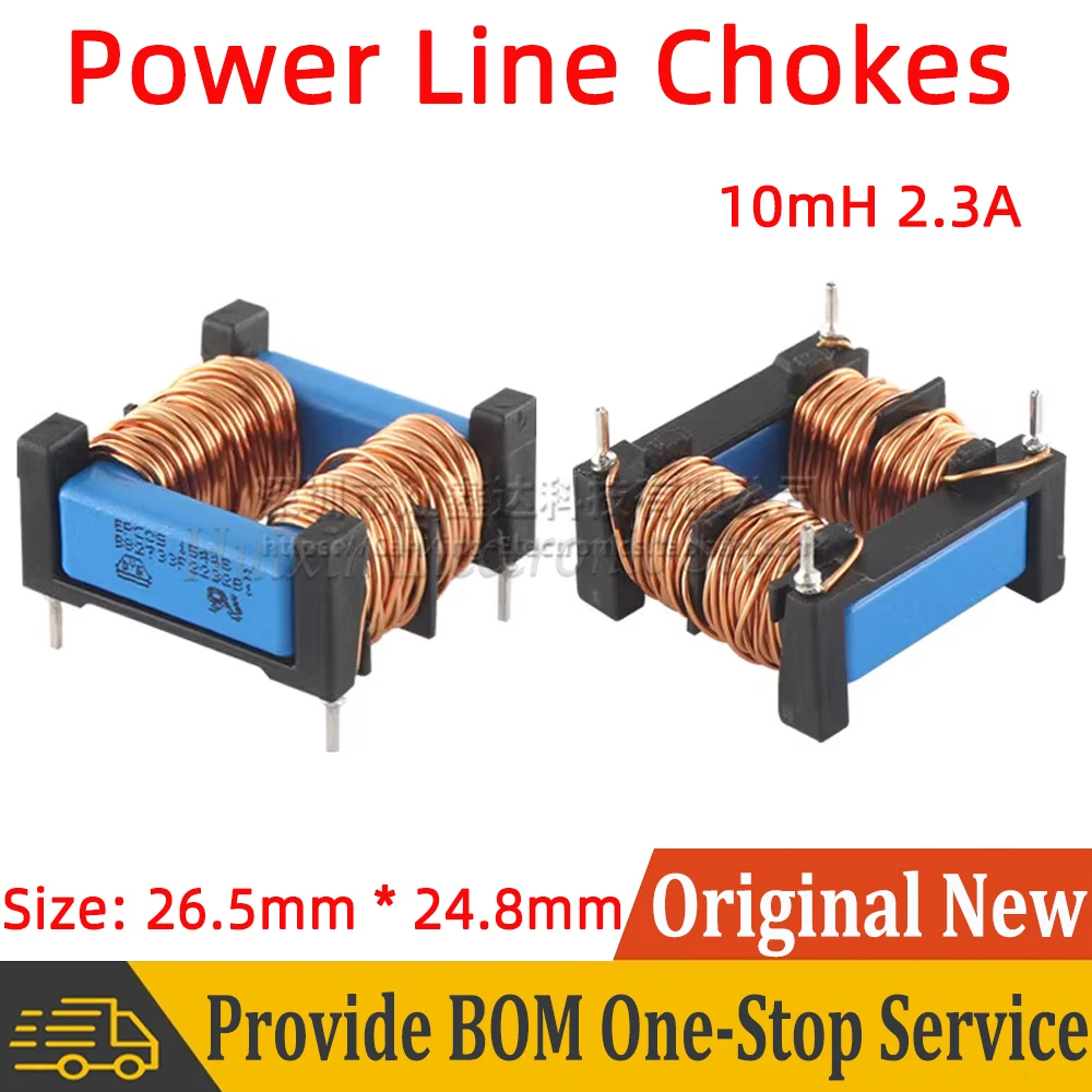 2pcs B82733F2232B1 Common Mode Power Line Choke Coil Inductor Filter Inductance 10mH 2.3A Current Double Choke Compensated Core