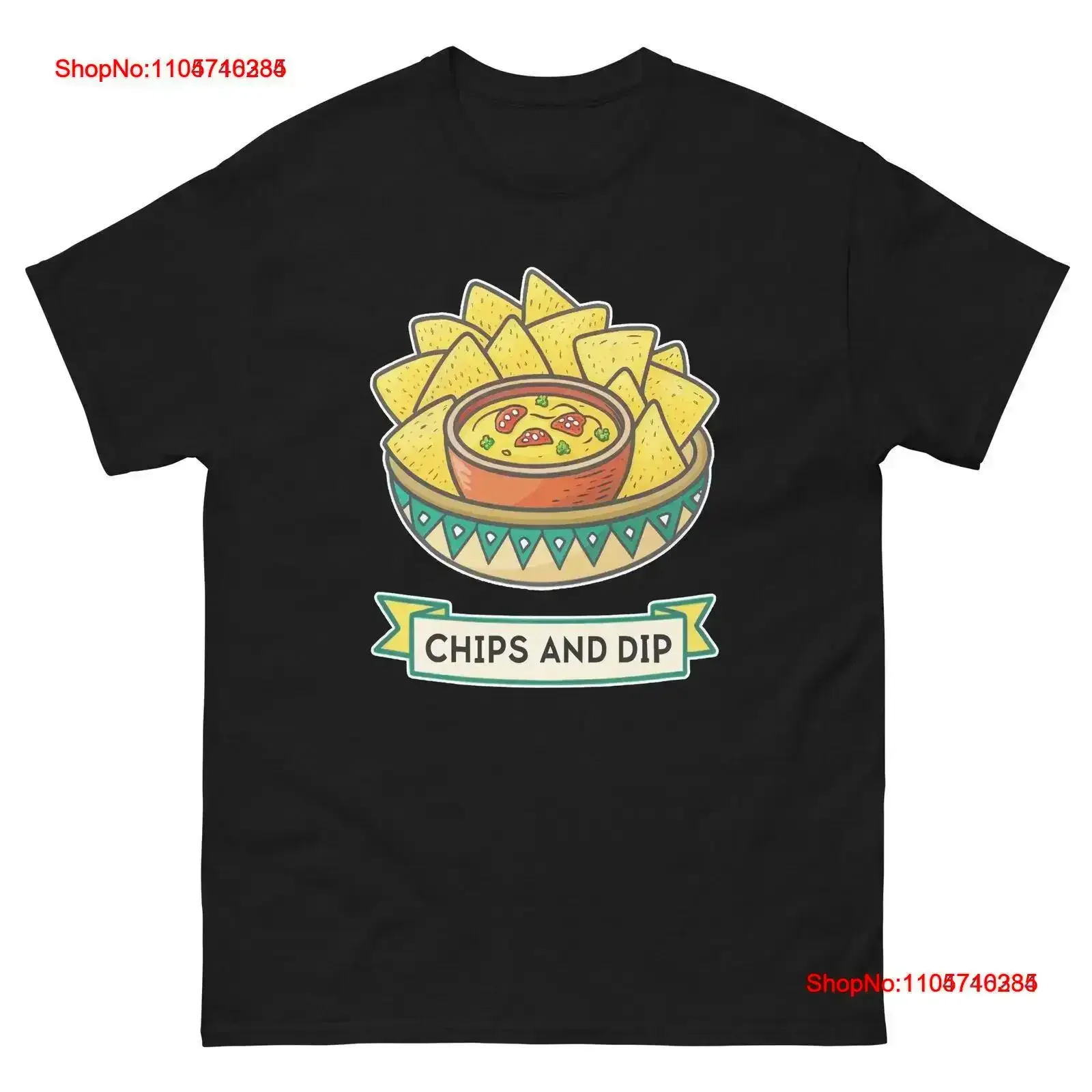 Chips and Dip Party Supplies Items Birthday Event T Shirt vintage Washed Top For Everyday Wear designer clothes Breathable
