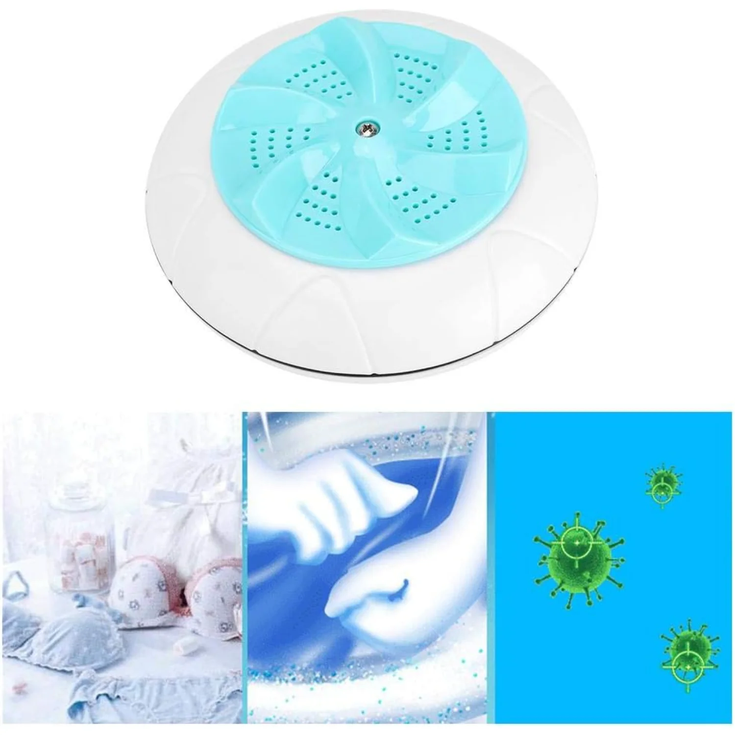 Mini USB Washing Machine Ultrasound Turbine Portable for Travel Household Cloth (Green) Cleaner Pcb ultrasonic cleaner