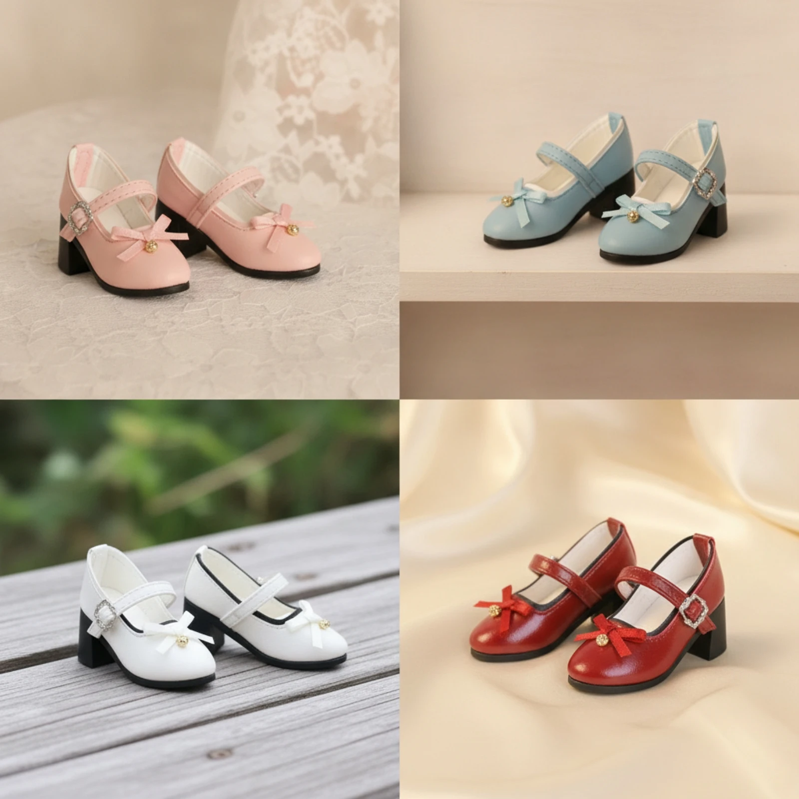 Classic Strap Doll Shoes Doll Shoes Dressy BJD Doll Shoes Footwear Elegant Delicate for Collection Display
