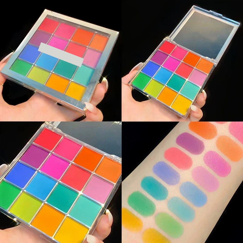 Solid Rubbing Powder Palette for Nail Art Saturation DIY Gradient Smudge Pat-pat Powder Nail Art Manicure&Eye Makeup Palette