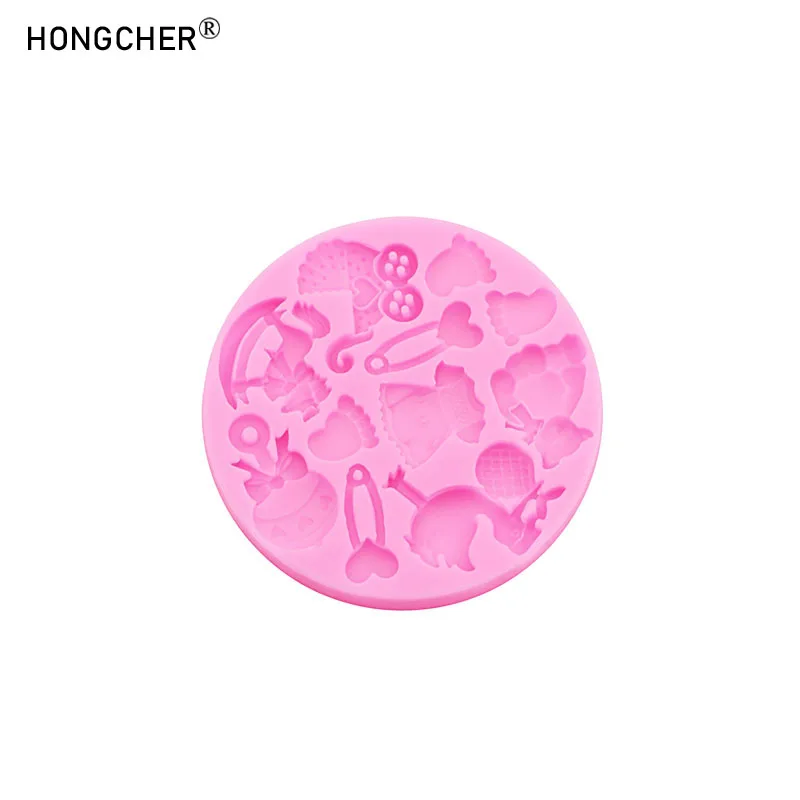 Pram Little Feet Princess Dress Mini DIY Resin Jewellery Accessories Drip Moulds Chocolate Cake Biscuit Baking Silicone Moulds