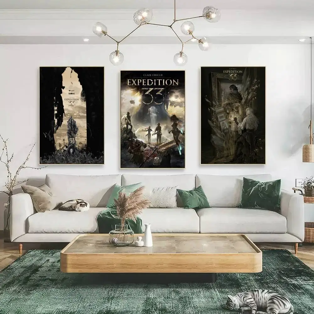 عمل لعبة لعب الأدوار كلير سبكور إكسبيديشن 33 ملصقات عتيقة مطبوعات لاصقة ملصقات عمل فني ملصقات جدار