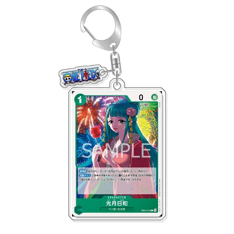 Keychain OP OPTCG Card Tashigi Nami Kola Uta Backpack Pendant Anime Game Fans Gift Recycled Acrylic Decoration Rare Card Toy view 5