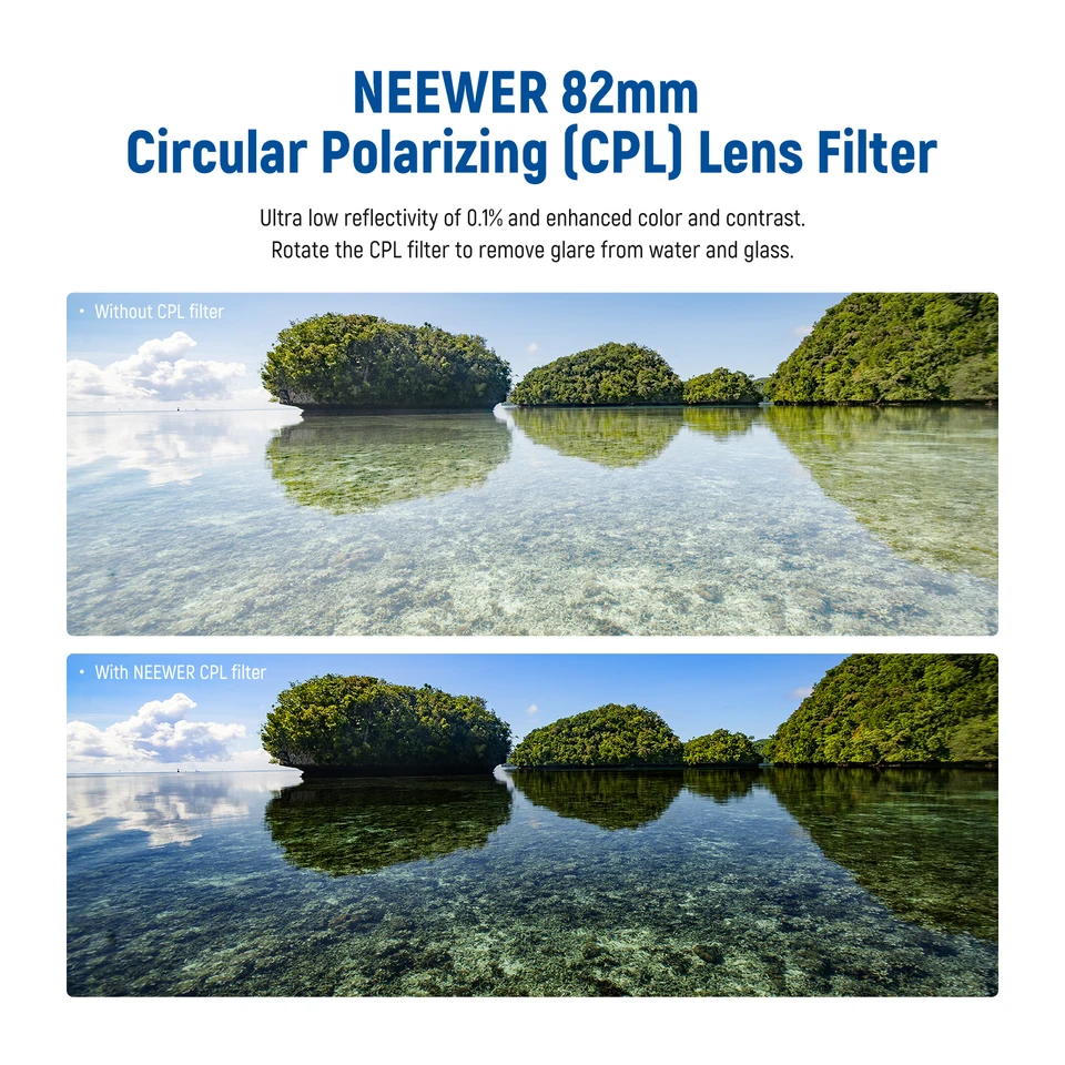 NEEWER Filtro Polarizzatore Circolare 49mm CPL Con Rivestimento Nano 24 Strati, Vetro HD Ultrasottile – Riduce Riflessi E Bagliori - 3