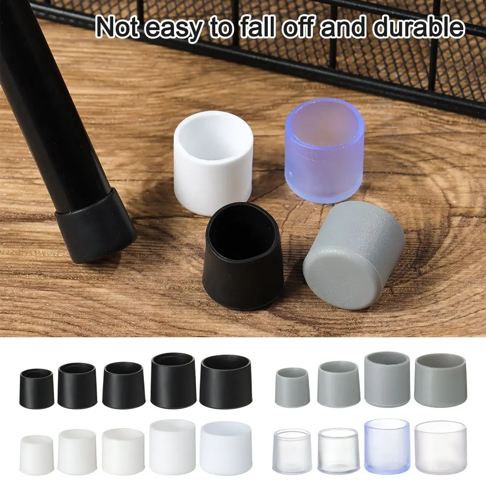 10pcs/set Chair Leg Caps Rubber Feet Protector Pads Plastic Pipe Cover Furniture Table Covers Hole Plugs Furniture Leveling Feet