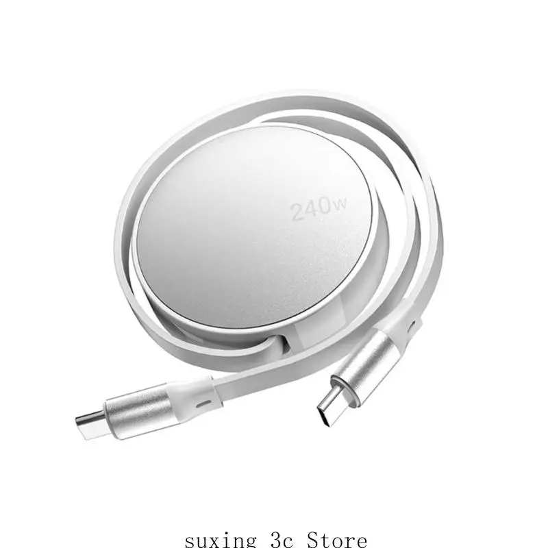 

E8BE Fast Speed ​​USB C Кабель данных 240W Зарядка сдача для ноутбуков для ноутбуков