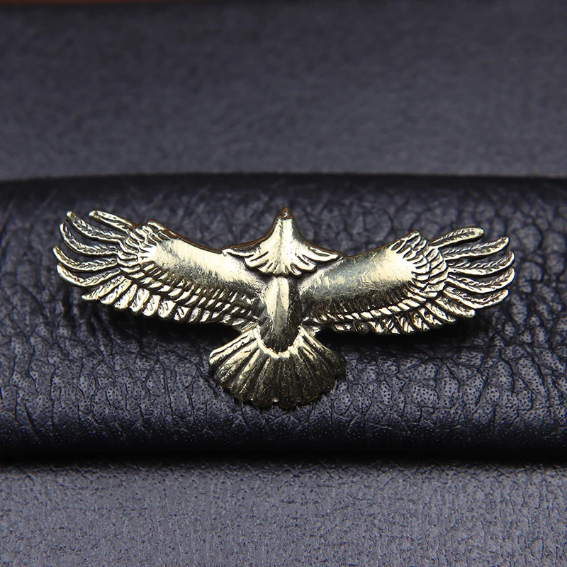 Pure Brass Flying Eagle Screw Rivet Button DIY Leather Bag Wallet Chains Garment Decorative Punk Vintage Belt Buckle Connector