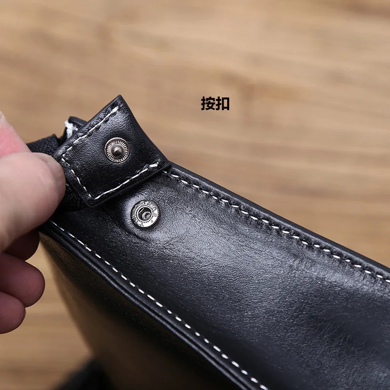 Nzpj Echt leder Herren Clutch Tasche natürliche Rindsleder Brieftasche große Kapazität Handy tasche lässig Business Umschlag für – Detail 11