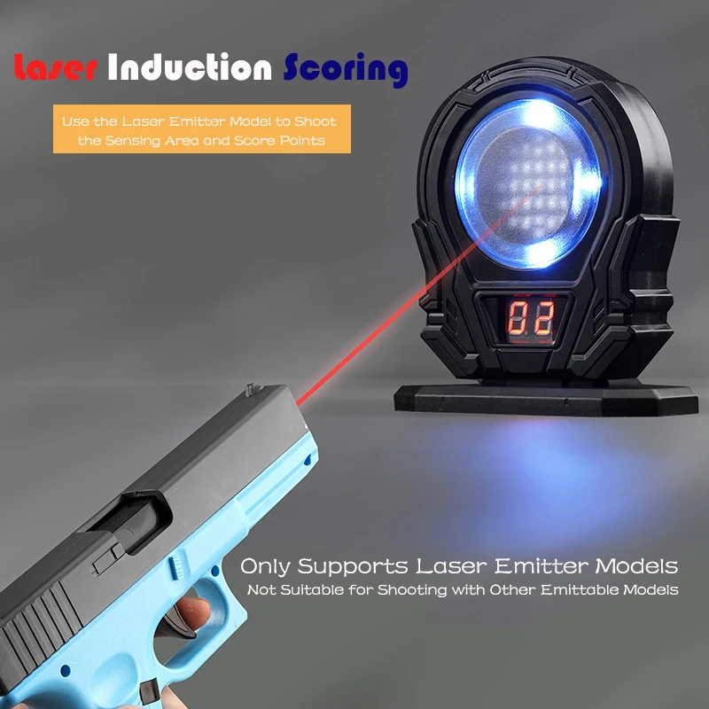 Laser Scoring Target Infrared Laser Induction Shooting Training Electric Soft Bullet Sound Effect Toy Gun  Practice Target