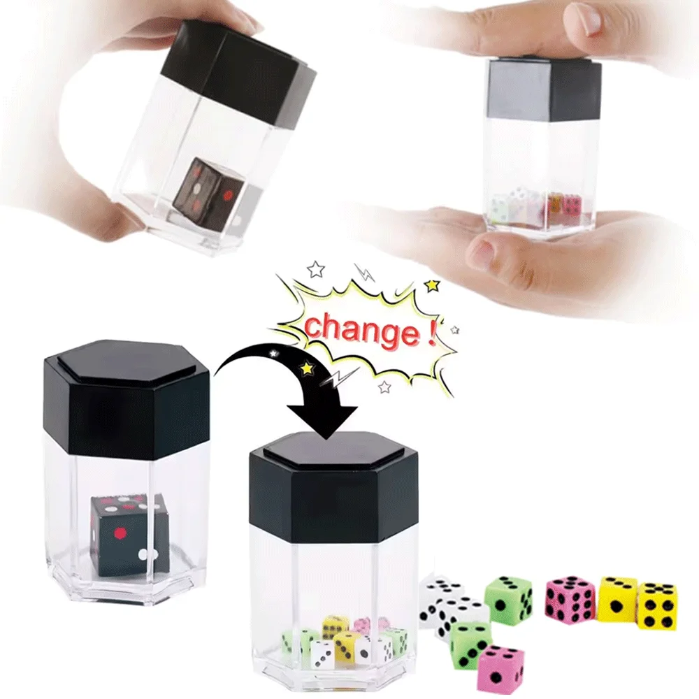 Explosion Dice Classic Crash Dice Easy Magic Tricks For Kids Magic Prop Novelty Funny Toy Close-up Performance Joke Prank Toy