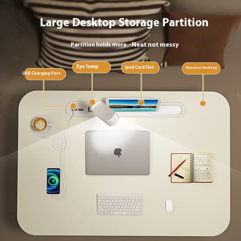 Foldable Bed Desk for Students - Adjustable Study Table Fits Dorm Bunks, Kids Writing & Laptop Use