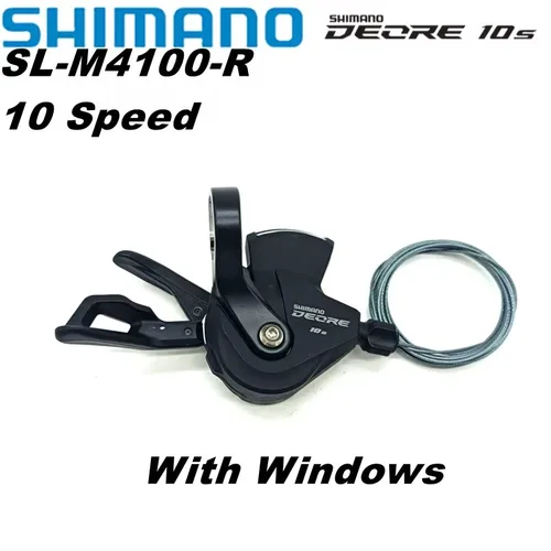 Imagen 2 del producto Shimano DEORE SL-M4100 palanca de cambios 10 velocidades MTB interruptor de bicicleta 10v RAPIDFIRE PLUS palanca de cambios derecha abrazadera banda piezas originales