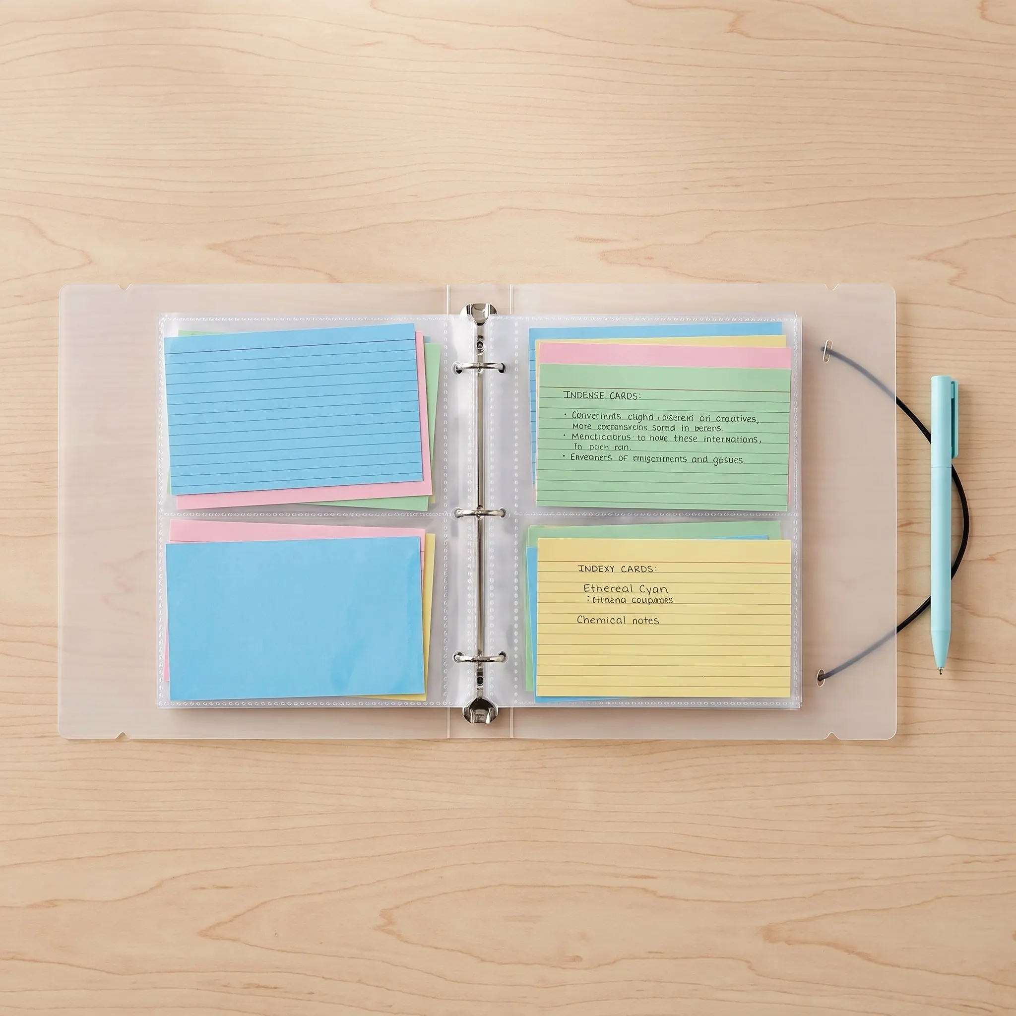 Index Card Holder Binder Clear Card Binder 040 Sleeves 035x051 Postcard Organizer Recipe Plastic Sleeves Flashcards Study Notes