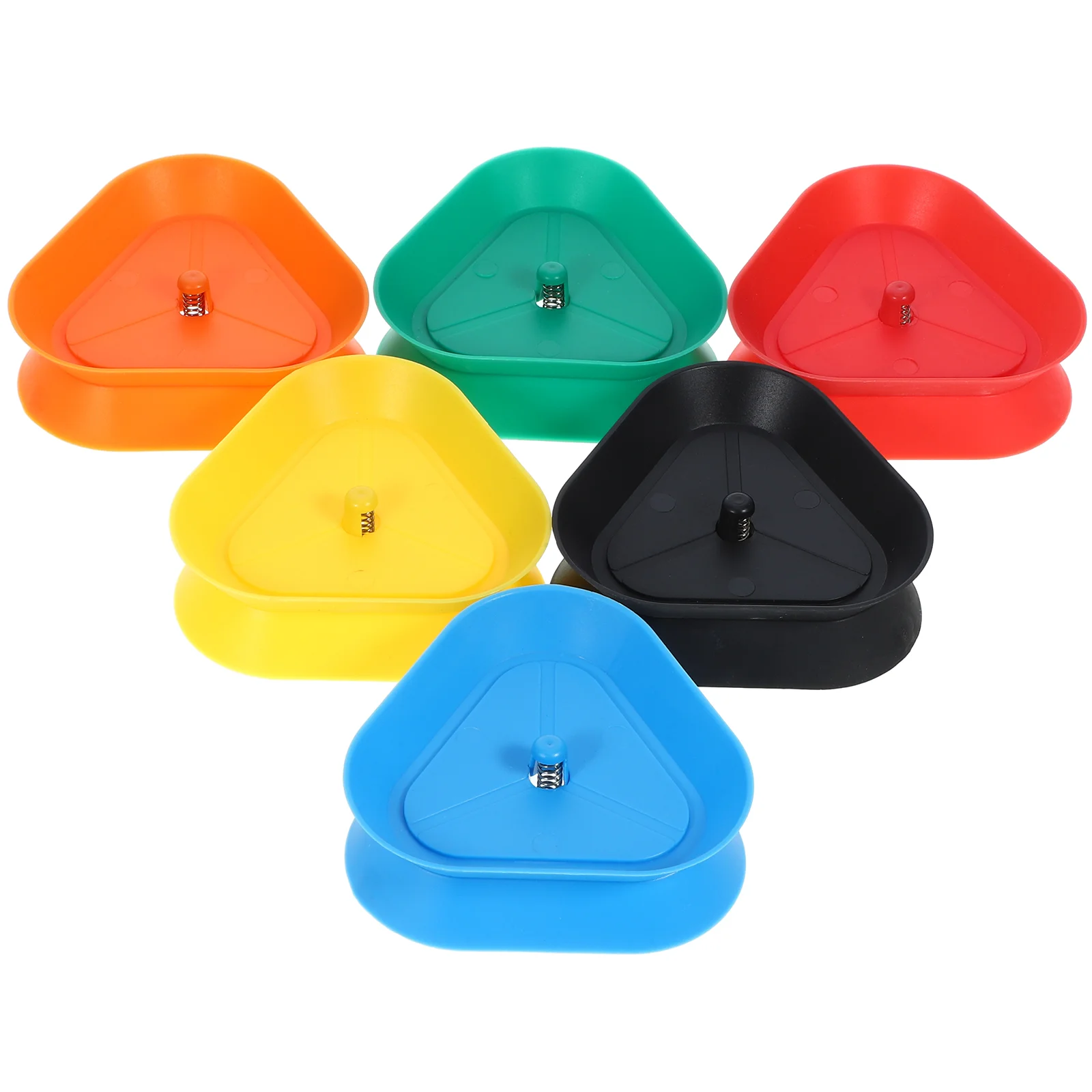 

6 Pcs Triangle Hands-free Card Holder Playing Cards Poker Abs Business Stand Standing Clip