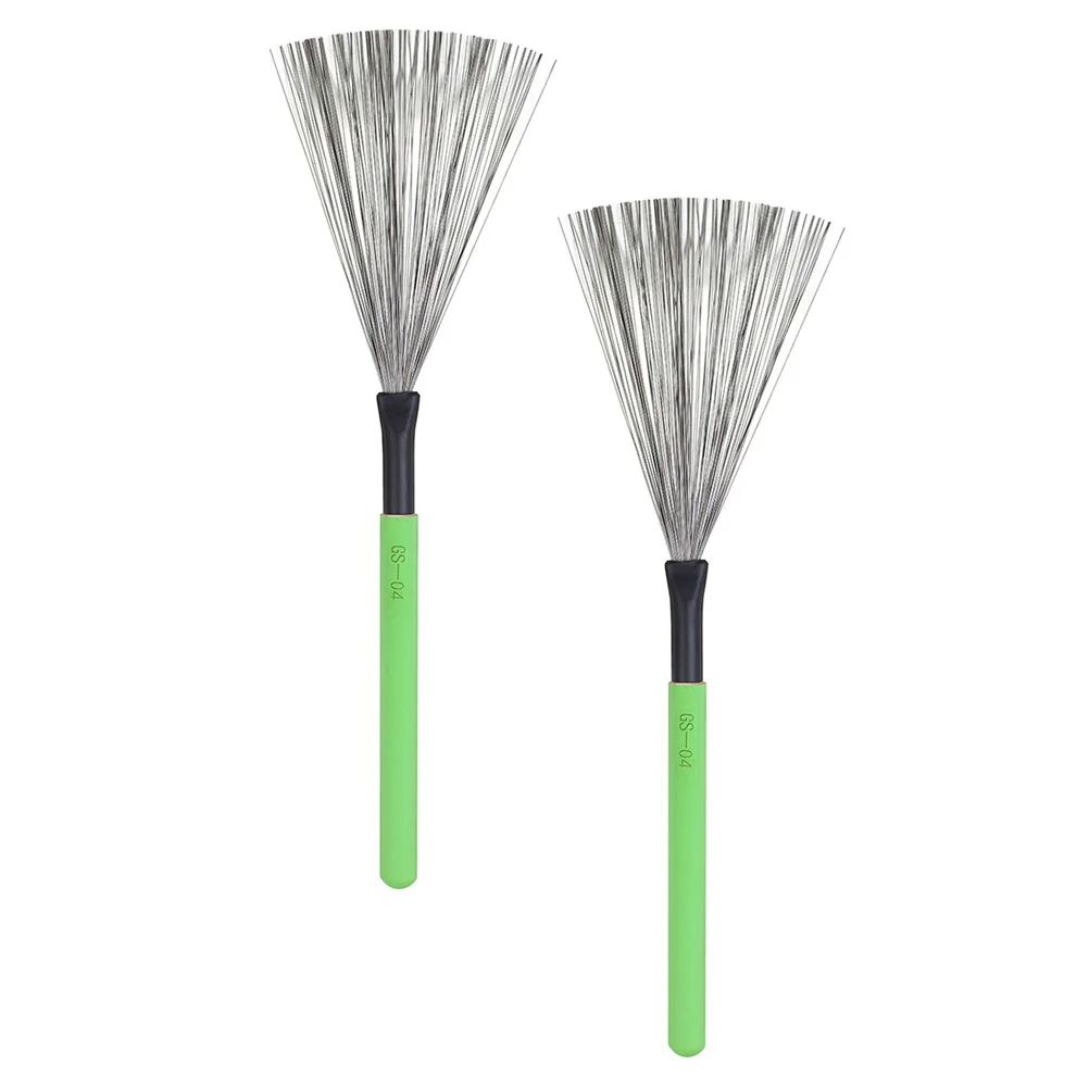 

2Pcs Steel Drum Wooden Handle Drum Wire for Jazz Drums Drum Wire Brush Drum Special Brush Drum Brush Wooden Handle Brush