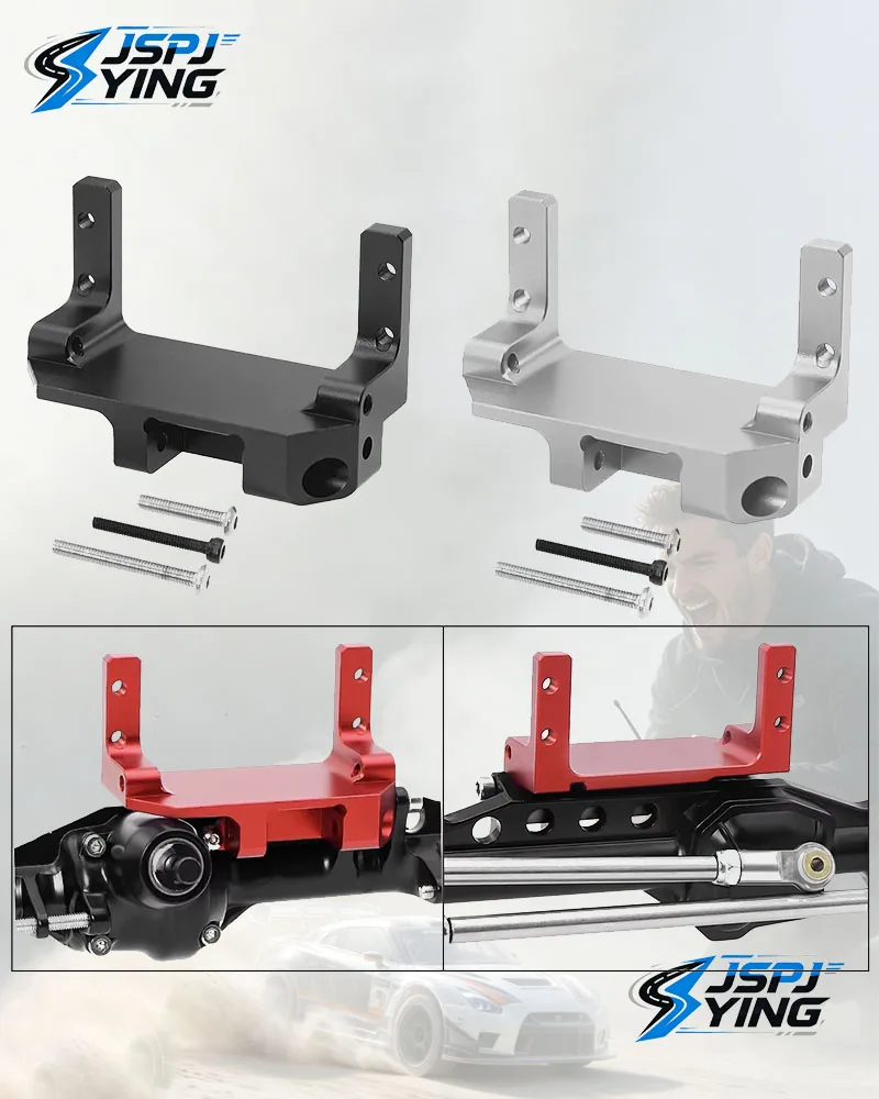 CNC Aluminum Alloy 3rd‑Gen Portal Axle On‑Axle Servo Mount, Heavy‑Duty Servo Bracket Upgrade for Axial SCX10 III 1/10 RC Rock Cr