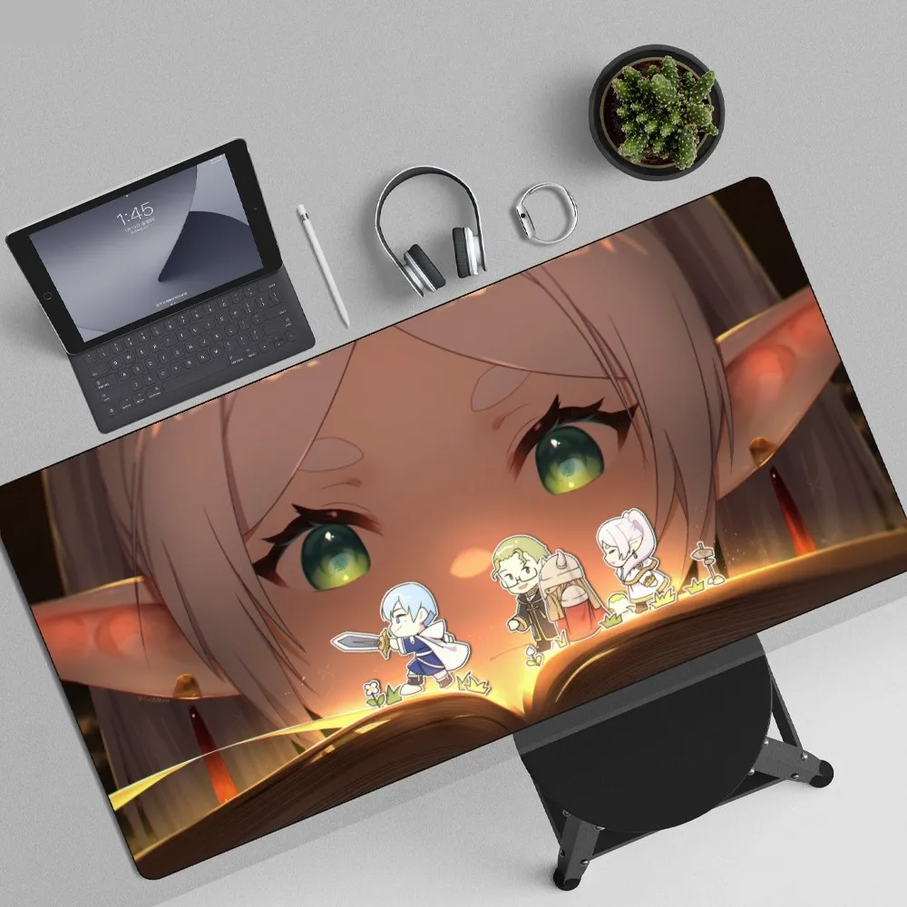 Imagem -06 - Bilibili Non-slip Lockedge Grande Almofada de Escrita Frieren Mousepad Almofada Escritório Estudante Jogos Espessado