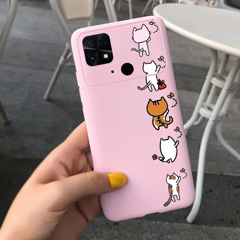 Cool Cartoon Back Cover For Xiaomi Poco C40 Fundas Child Cases For Poco C40 PocoC40 Matte Slim Animals Soft Bumper TPU Coque