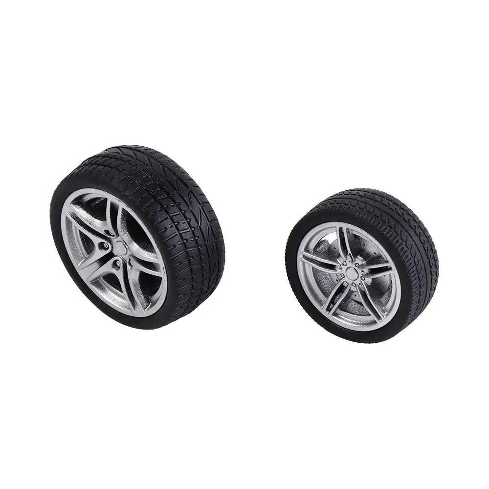 Easy Install Rubber Car Tire Model Rotatable DIY Model Car Wheels Vehicle Removable Toy Car Modified Parts Toy Car