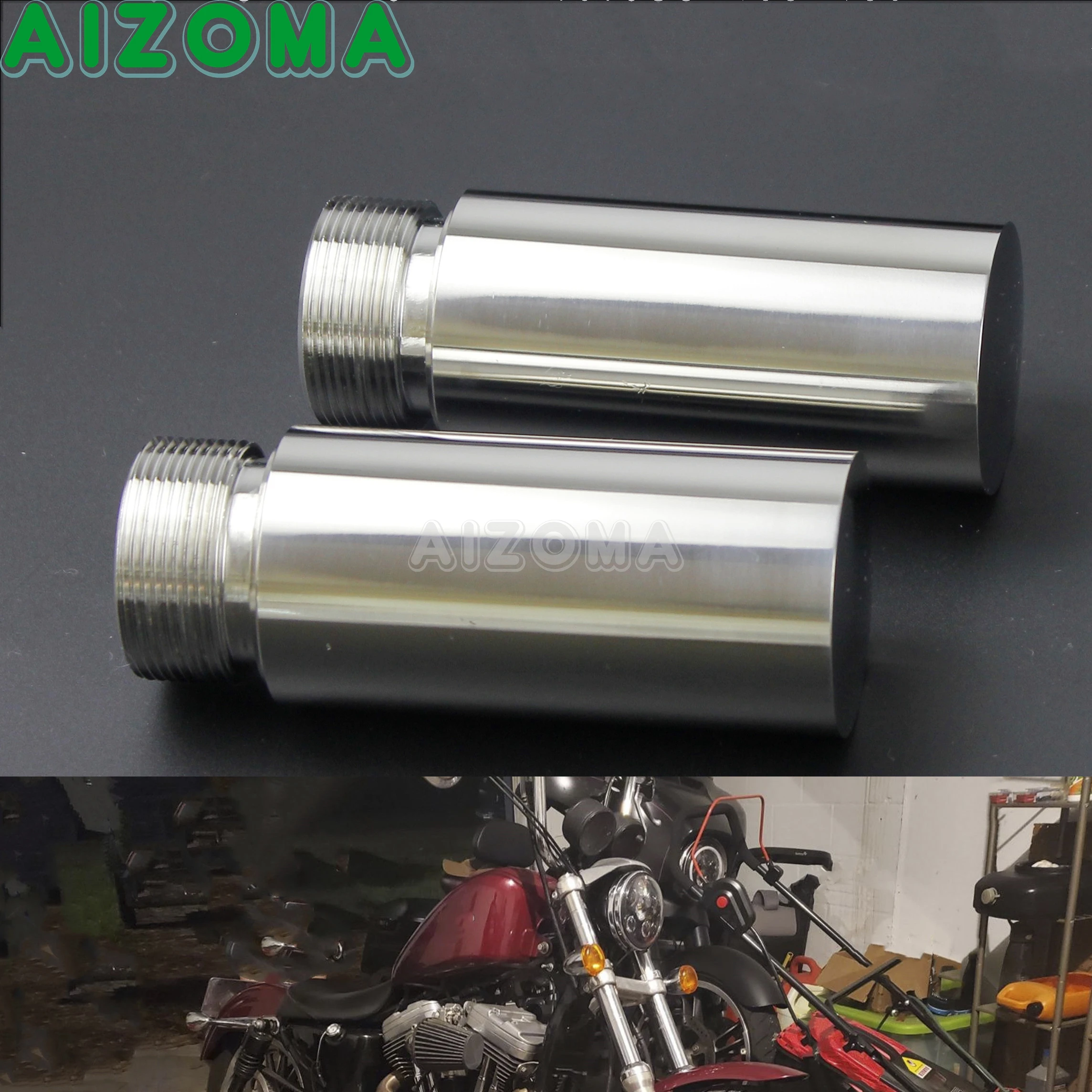 

2Pcs Motorcycle Front Fork Rise 3 inch Extension Tube 40mm For Harley Dyna Super Wide Glide FXD Sportster 1200 883 XL883 XL1200