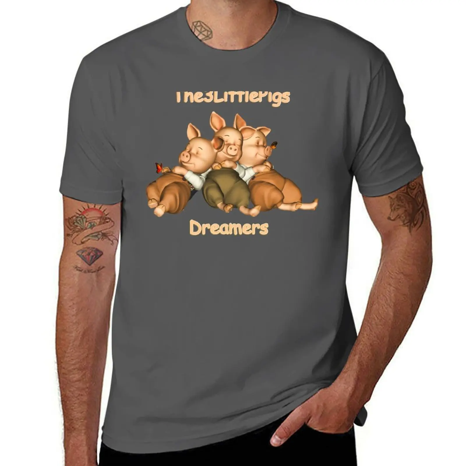 

The 3 Little Pigs Dreamers T-Shirt printed t shirts for man man t shirt graphic T-Shirt