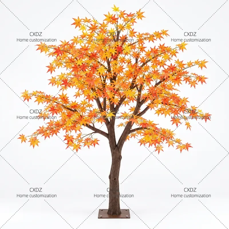 Simulated Maple Tree Large Fake Red Maple for Shopping Mall Hotel Japanese Cuisine Decoration Indoor Outdoor Landscaping