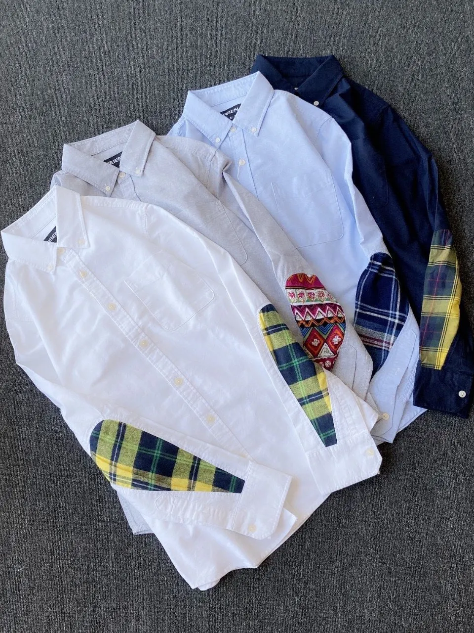 

Casual Ox Cotton Long Sve irt Retro Street Sle Mixed Ethnic Patterns Versatile for Daily Commuting Men's irt