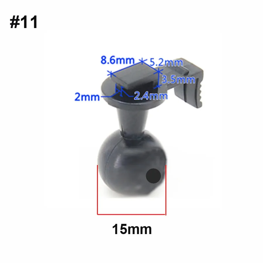 More Type 15mm Bracket Ball Head for Car Dashcam GPS DVR Holder Interface Replacement Video Recorder Camera Mount Accessories