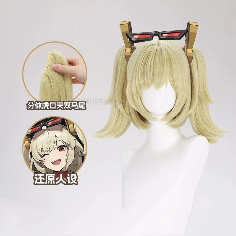 New Zenless Zone Zero Burnice Whita Cosplay Wig Halloween Christmas Partys fashion Wig Calydon Double Ponytail cosplay party wig