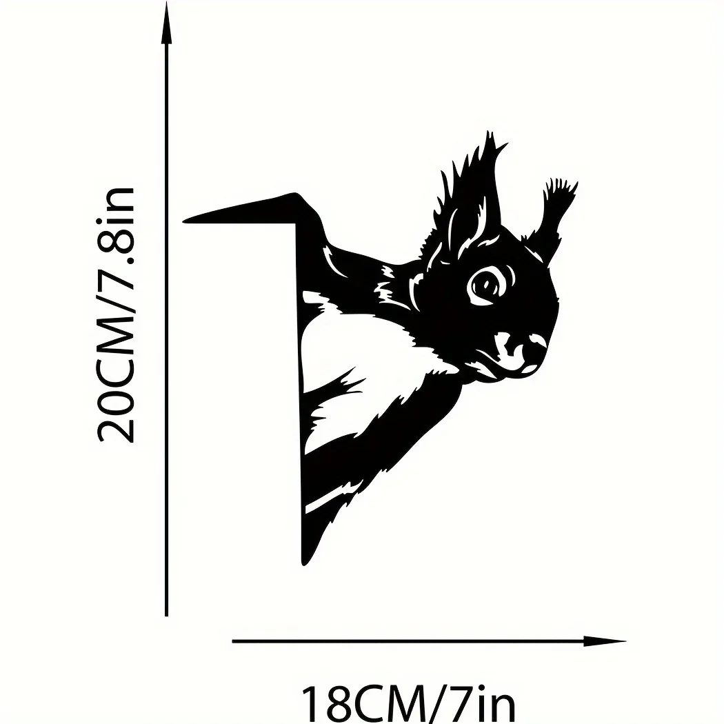 CIFbuy metalowa wiewiórka dekoracja ogrodowa ciekawa wiewiórka metalowa wiewiórka dla drzew w twoim ogrodzie odporna na warunki atmosferyczne