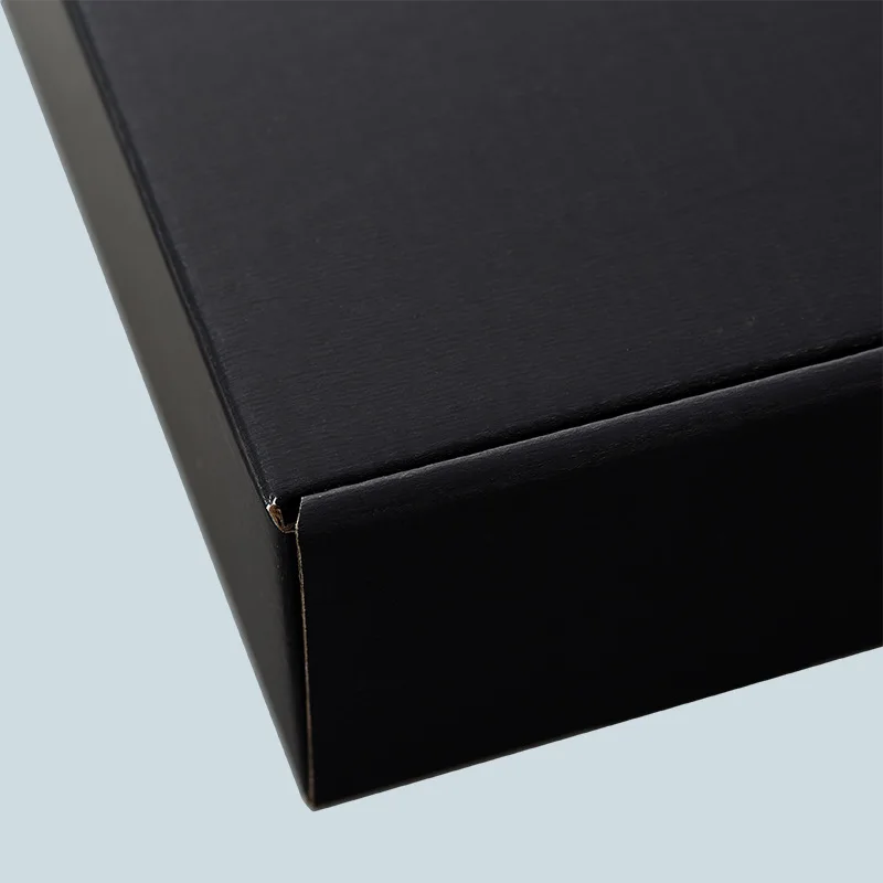 Thick Matte Black Aircraft Paper Box Double Side Print Clothing Suit Gift Box Foldable Apparel Mailing Packaging Bag